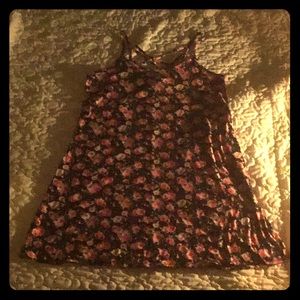 A floral print slip on dress